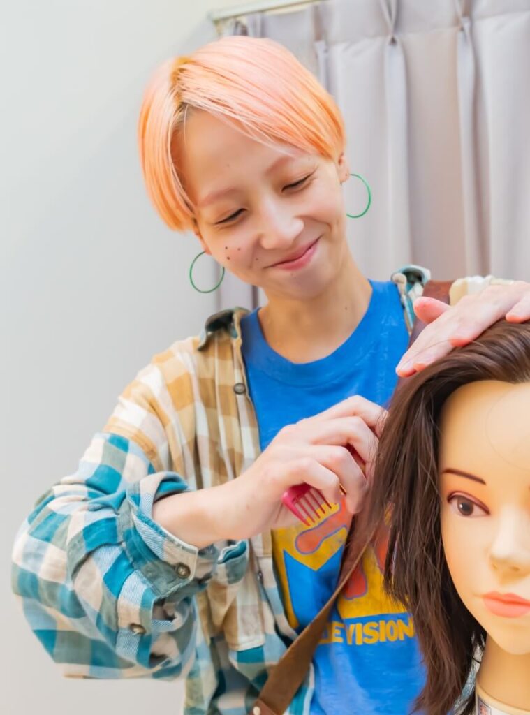 ヘアカットの練習